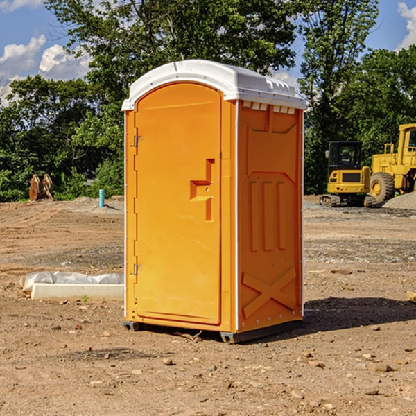how often are the porta potties cleaned and serviced during a rental period in Everson Washington